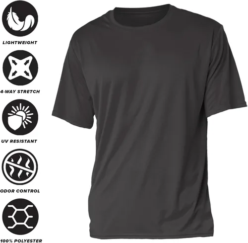 Miniatura 4 de Camiseta deportiva activa universitaria oficial de la NCAA para hombres, colección carbón, logotipo en el pecho izquierdo
