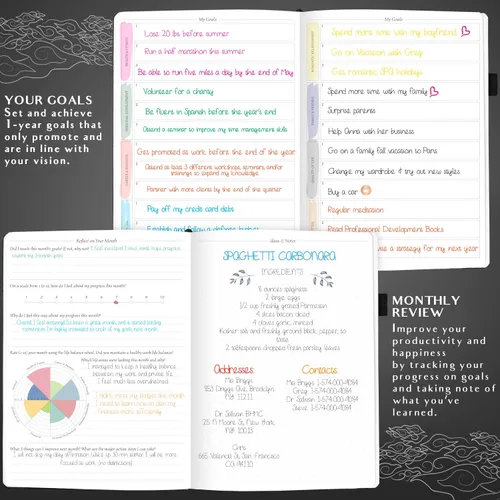 Miniatura 5 de Legend Planner PRO Horario Diario - Organizador Semanal y Diario con Franjas Horarias. Agenda de Citas y Diario para Trabajo y Personal, A4 (Negro)