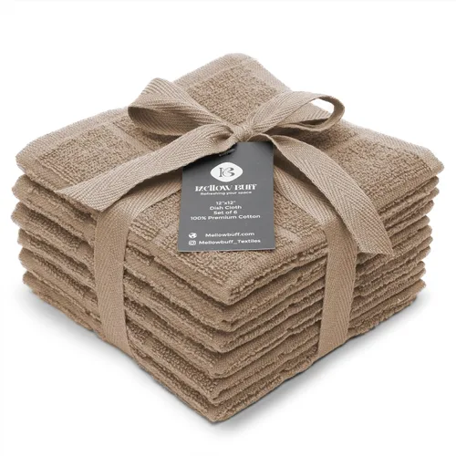 Miniatura 18 de Paño de cocina y toalla de cocina de rizo 100% algodón, paquete de 6, toallas de cocina súper suaves y absorbentes, perfectas para limpieza