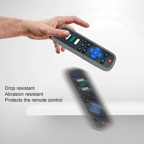 Miniatura 2 de Funda protectora para control remoto Roku, material de silicona respetuoso con el medio ambiente, a prueba de caídas, a prueba de polvo, lavable