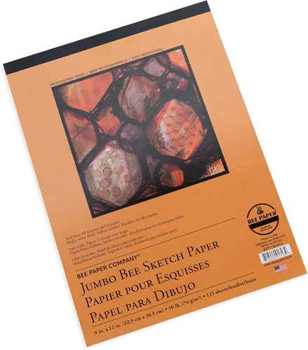 Miniatura 5 de Bee Paper - Bloc de papel de boceto de abejas jumbo de 9 x 12 pulgadas, 125 hojas