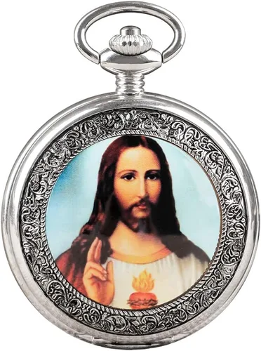 Miniatura 2 de Reloj de bolsillo para hombre, árabe digital reloj de bolsillo con cadena para hombre