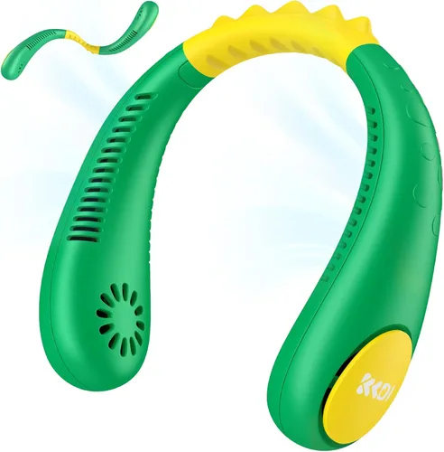 Miniatura 9 de Ventilador de cuello para niños, ventilador de cuello portátil sin aspas para niños de 4 a 14 años, ventilador recargable de 2600 mAh para niñas