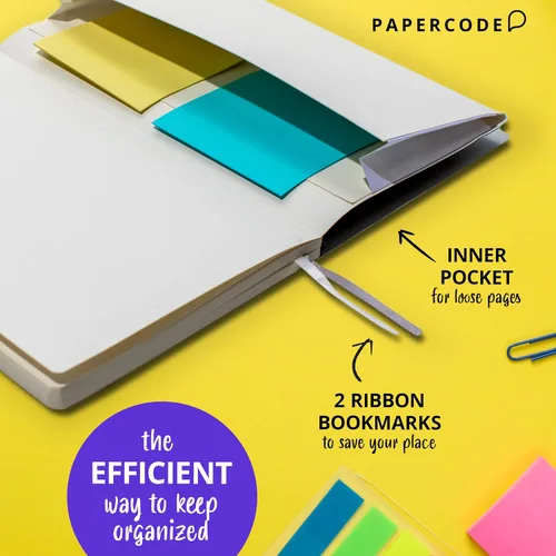 Miniatura 3 de Papercode Cuaderno de Diario con Líneas – Diario de lujo para escribir con 130 páginas, tapa blanda, cuaderno ejecutivo para trabajo, viajes, Negro