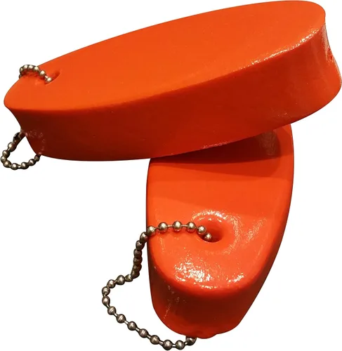 Miniatura 3 de Llavero flotante JUMBO cubierto con vinilo, hecho en EE.UU. Naranja