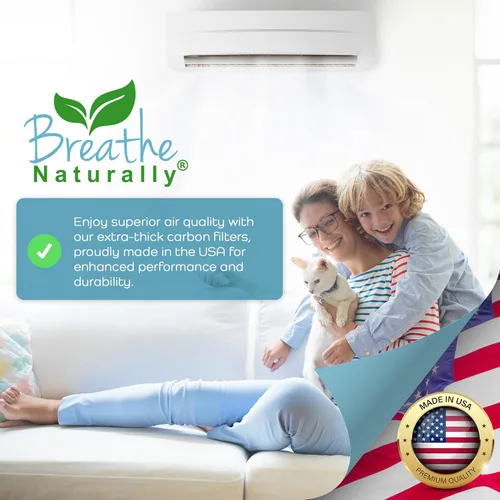 Miniatura 9 de Breathe Naturally Corte Universal para Adaptar Filtro de Aire de Carbón Activado – Filtros de Carbón de Repuesto – Lámina de Carbón de Prefiltro