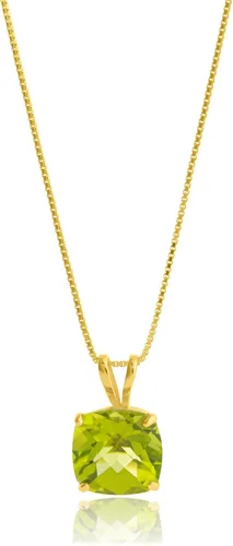 Miniatura 19 de MAX + STONE Cushion Cut Gemstone Necklace 8mm Solitaire Birthstone Necklace for Women Gemstone Pendant Necklaces with 18 inch Box Chain
