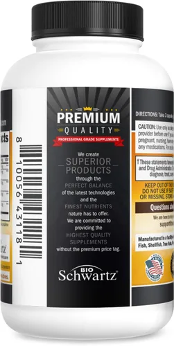 Miniatura 8 de Suplemento de quercetina de cúrcuma con bromelina, apoyo natural extra fuerte para el sistema inmunológico y articular con pimienta negra BioPerine