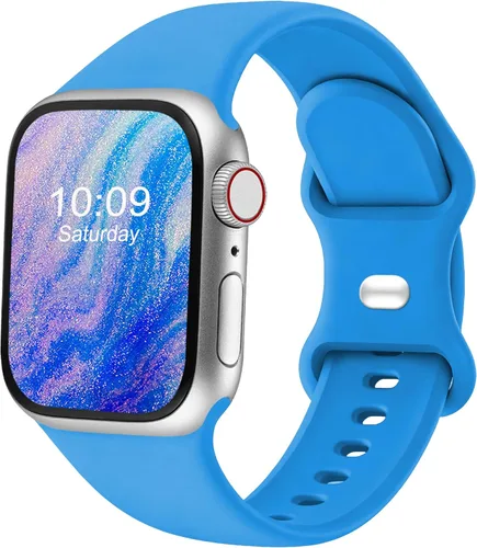 Miniatura 21 de Correas deportivas compatibles con Apple Watch de 38mm 40mm 41mm 42mm 44mm 45mm 46mm 49mm, p/mujer y hombre, correa de silicona para iWatch Series