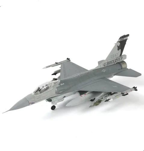 Miniatura 16 de NUOTIE 1/100 F-16C Fighting Falcon Fighter Model Metal DieCast Aircraft Jet Kit Modelo de Avión de Combate Avión de Caza Militar para Colección