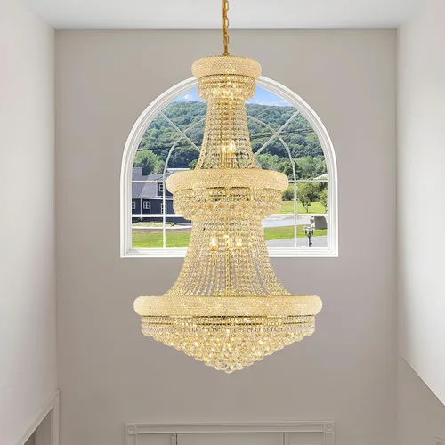 Miniatura 14 de Candelabros rectangulares de cristal para comedor, 10 luces de altura ajustable, lámpara de techo ovalada de cristal para isla de cocina, acabado