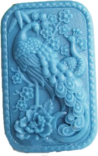 Miniatura 5 de Molde de pavo real S364 Craft Art Silicone Soap Molds Craft Molds DIY Moldes de vela hechos a mano