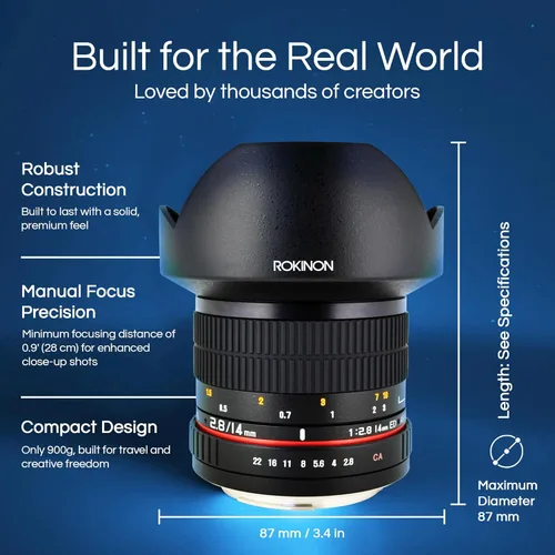 Miniatura 3 de Lente ultra de gran angular Rokinon – 14 mm F2.8