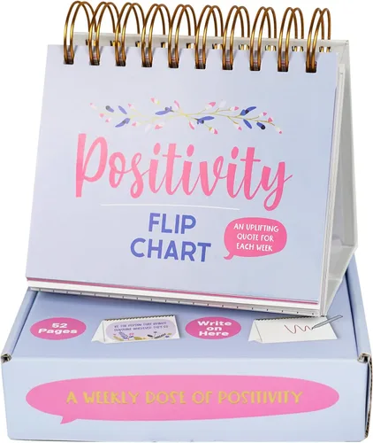 Regalos inspiradores para mujeres, calendario de escritorio motivacional, calendario de escritorio con afirmaciones positivas diarias y citas Azul y
