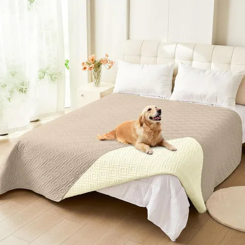 Miniatura 41 de hyha Manta impermeable para perro, manta suave para cama de perro, manta para mascotas, funda de sofá impermeable lavable para perros, fundas Gris
