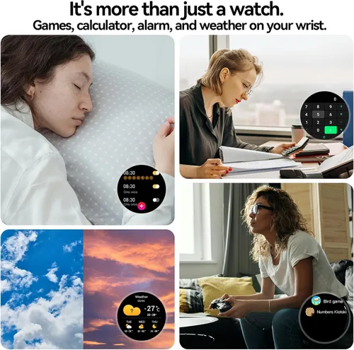 Miniatura 8 de Relojes inteligentes para mujer, rastreador de fitness HD de 1.27 pulgadas (respuesta/hacer llamadas), más de 120 modos deportivos con monitor