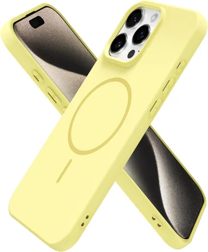 Miniatura 249 de oakxco Funda de silicona Mag Safe para iPhone 17 Pro Max, funda magnética delgada y fina compatible con carga inalámbrica MagSafe, bonita funda Negro