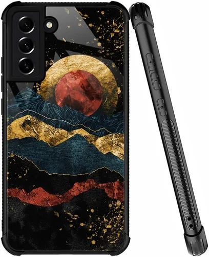 Miniatura 29 de ZHEGAILIAN Funda compatible con Samsung Galaxy S22 Ultra, funda de vidrio orgánico para niñas, mujeres y hombres, diseño de cuatro esquinas, Cabeza