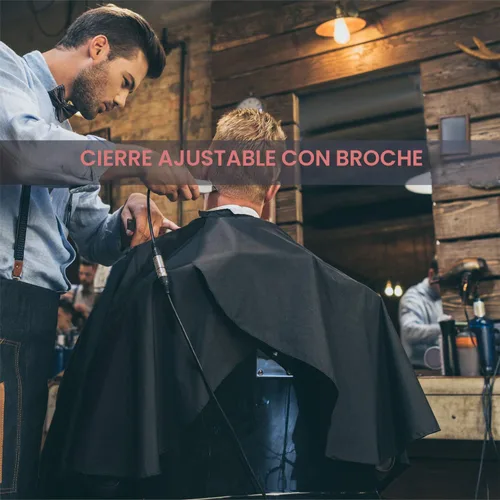 Miniatura 6 de izzycka Capa de peluquería de nailon de 64 x 56 pulgadas, impermeable, para peluquería, corte de pelo grande, para hombres, con cierre de presión