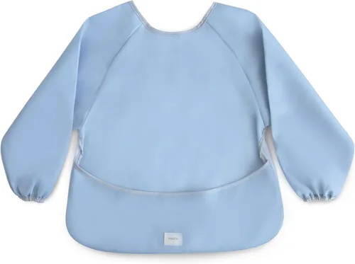 Miniatura 13 de Mushie - Babero de manga larga para bebé, resistente al agua, ajuste ajustable para edades de 6 a 24 meses Azul Check