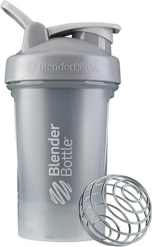 Miniatura 2 de BlenderBottle Classic v2 - Botella mezcladora de 20 onzas, gris guijarro, y botella mezcladora Classic V2 de 20 onzas, blanco, perfectas
