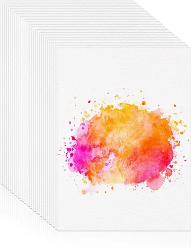 30 hojas de papel de acuarela de 8.5 x 11, 140 lb/300 GSM, papel de acuarela de prensa en frío, papel de algodón a granel para niños, estudiantes,