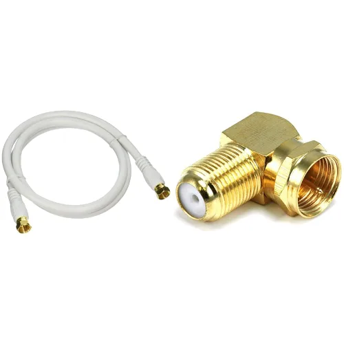 Miniatura 21 de Monoprice RG6 Quad Shield CL2 - Cable coaxial con conector tipo F para televisión, 1.5 pies