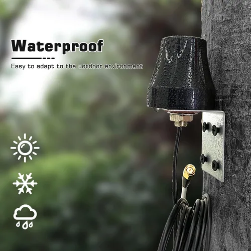Miniatura 2 de Antena SMA impermeable 4G LTE mejorada para montaje en pared al aire libre, cable moldeado resistente de 10 pies para SPYPOINT Cell Link/Link Micro