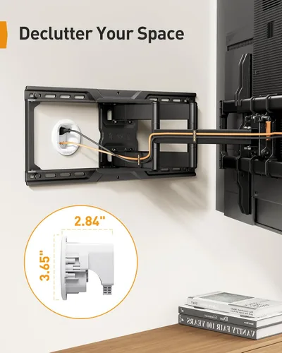 Miniatura 3 de Kit de Gestión de Cables en Pared de Perlegear, Ocultador de Cables de TV para TV Montada en Pared y Altavoces, Gestión de Cables de Alimentación