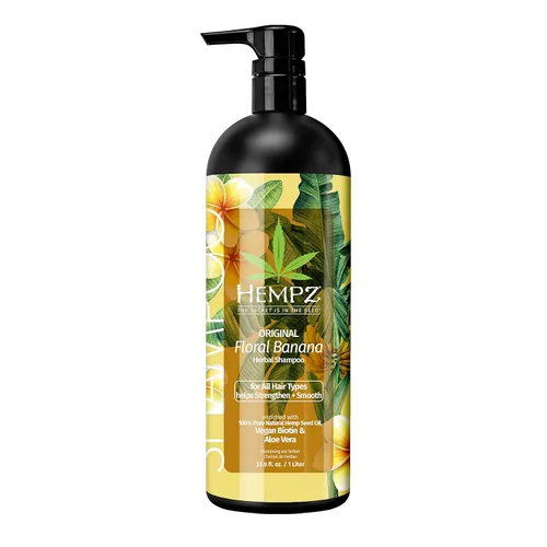 Hempz Biotin - Champú para el cabello – Original Light Floral & Banana – Para todo tipo de cabello crecimiento y fortalecimiento de cabello seco,