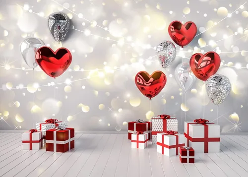Fondos de San Valentín de 8 x 6 pies para fotografía Fondo de San Valentín Decoraciones de San Valentín para fiesta F-35