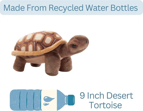Miniatura 4 de The Petting Zoo Peluche de tortuga del desierto, regalos para niños, animales salvajes de la vida silvestre, tortuga del desierto de 9 pulgadas