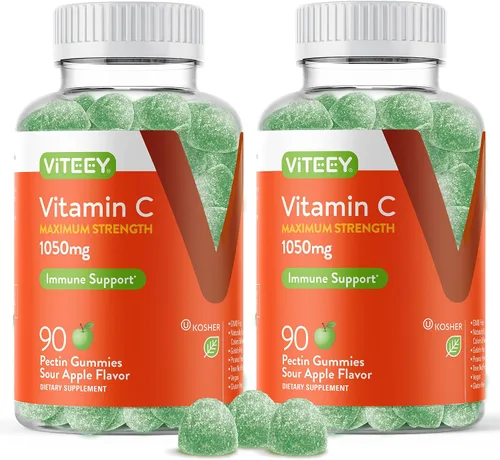 Miniatura 6 de Viteey - Gomitas masticables de vitamina C para adultos, 700 mg Suplemento de apoyo inmunológico extra fuerte, vegano, sin gluten, 120