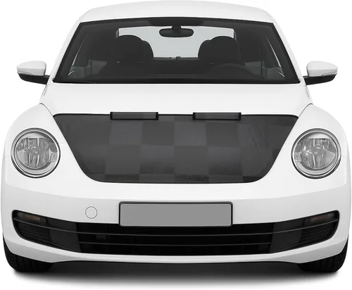 OMAC Sujetador con capucha para VW Beetle 2012-2019 negro a cuadros 1 pieza