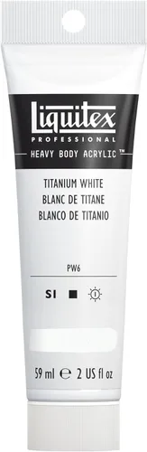 Liquitex Professional - Pintura acrílica con cuerpo espeso, tubo de 2 oz (59 ml), blanco de titanio Titanio Blanco