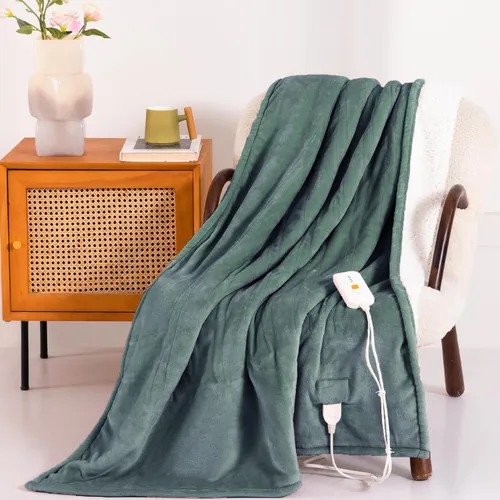 Miniatura 16 de Manta Eléctrica Térmica de 50" x 60" - Manta Térmica Eléctrica con 5 Niveles de Calefacción y 3 Horas de Apagado Automático, Lavable a Máquina