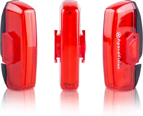 Miniatura 9 de Apace - Luz trasera de bicicleta recargable por USB, superbrillante, 100 lúmenes, luz trasera LED para bicicleta, se engancha fácilmente como una
