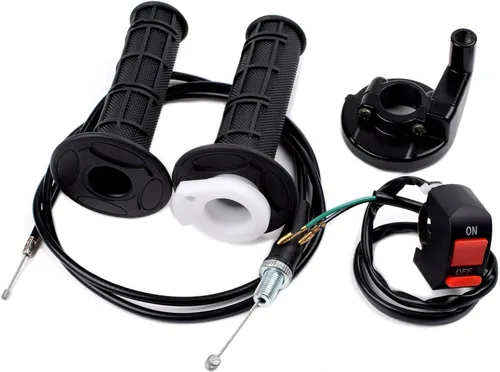 Miniatura 8 de 7/8 22mm puños de acelerador de goma suave con cable de giro, conjunto de acelerador para mini bicicleta de 50cc 90cc 110cc 125cc Mini/Pit/Dirt/ATV