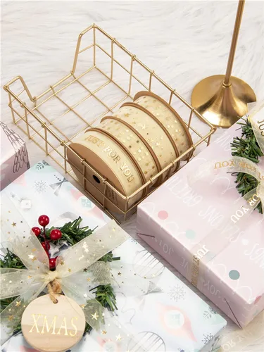 Miniatura 4 de Gold Star - Cinta transparente de hilo de nieve para cumpleaños, bodas, Navidad, 3/4 pulgadas x 10 yardas
