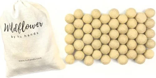 Miniatura 6 de Bolas de fieltro de lana bronceada natural (50) pompones 100% lana Pompones suaves neutros beige fieltro a mano en Nepal para manualidades