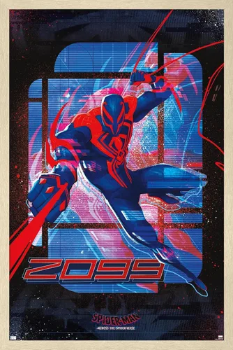 Miniatura 5 de Marvel Spider-Man: Across the Spider-Verse - Póster de pared de Spider-Man 2099, 34 pulgadas de largo x 22.4 pulgadas de ancho, versión premium sin