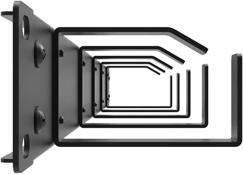Miniatura 4 de Gestor de cables horizontal de metal de 19 pulgadas para montaje en rack con 5 anillos en D (1UCM5R440, negro)