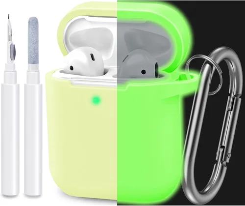 Miniatura 17 de Funda compatible con AirPods, cubierta protectora de silicona completa a prueba de polvo diseñada para Apple AirPods de 1.ª y 2.ª