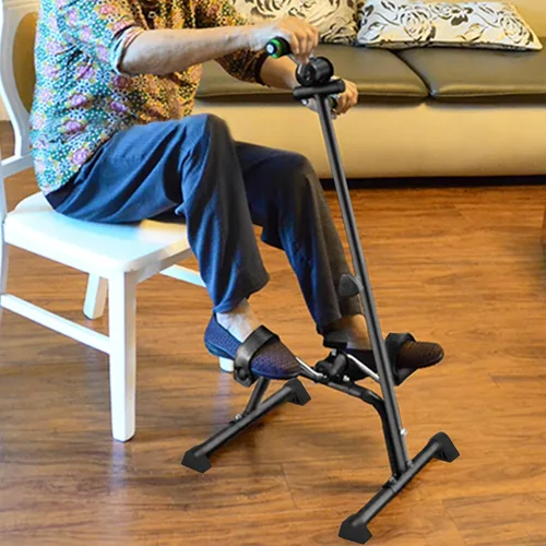 Miniatura 8 de Ejercitador de pedales, bicicleta, mano, brazo, pierna y rodilla, equipo de fitness ajustable para personas mayores, bicicleta de ejercicio