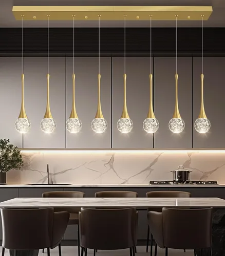Miniatura 17 de 16 Luces Moderna Lámpara de Techo de Cristal Glam para Techo Alto, Lámpara Colgante LED Regulable para Escalera, Vestíbulo, Entrada, Sala de Estar