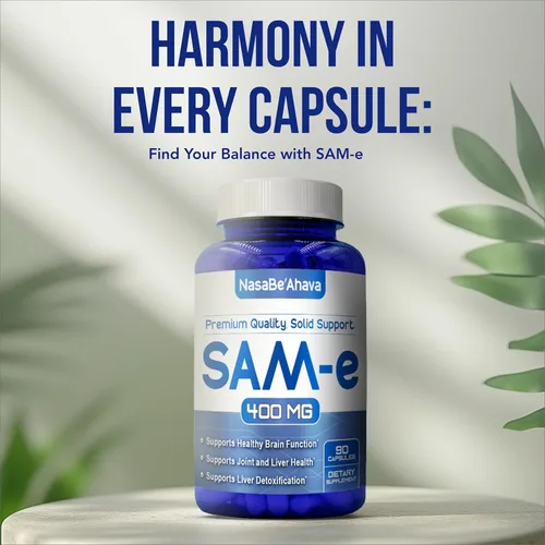 Miniatura 7 de SAM-E Suplemento de 400 mg Fácil absorción S-adenosil-L-metionina SAM-e 400mg para suplemento de apoyo óseo y estado de ánimo Fabricado