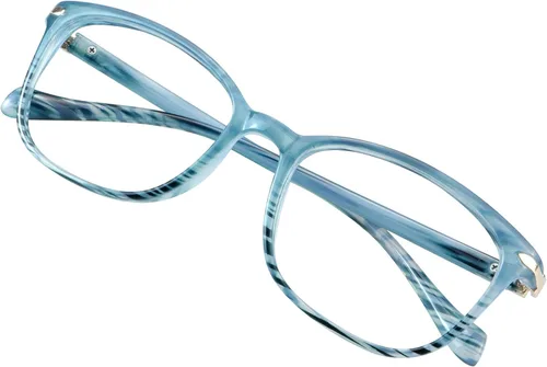 Lentes con bloqueo de luz azul, antifatiga, antirreflejo, adecuados para lectura, computadora, televisión, elegante montura cuadrada, unisex