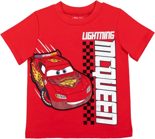 Miniatura 2 de Disney Mickey Mouse Pixar Toy Story Winnie The Pooh Pixar Cars Lion Guard - Paquete de 2 camisetas para niños pequeños, GrisBlanco
