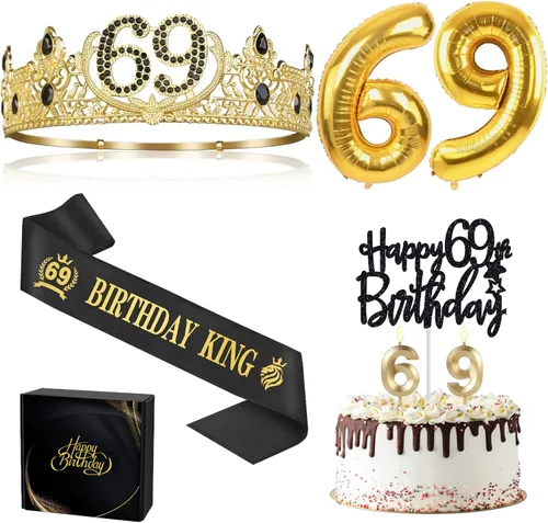 Miniatura 30 de Regalos de cumpleaños número 17 para niño, decoraciones de cumpleaños número 17 para niños, suministros de decoración de fiesta, incluyendo corona