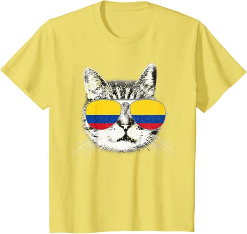 Miniatura 50 de Camisa de bandera de Colombia, orgullo colombiano, gato, hombres, mujeres, niños, camiseta de regalo